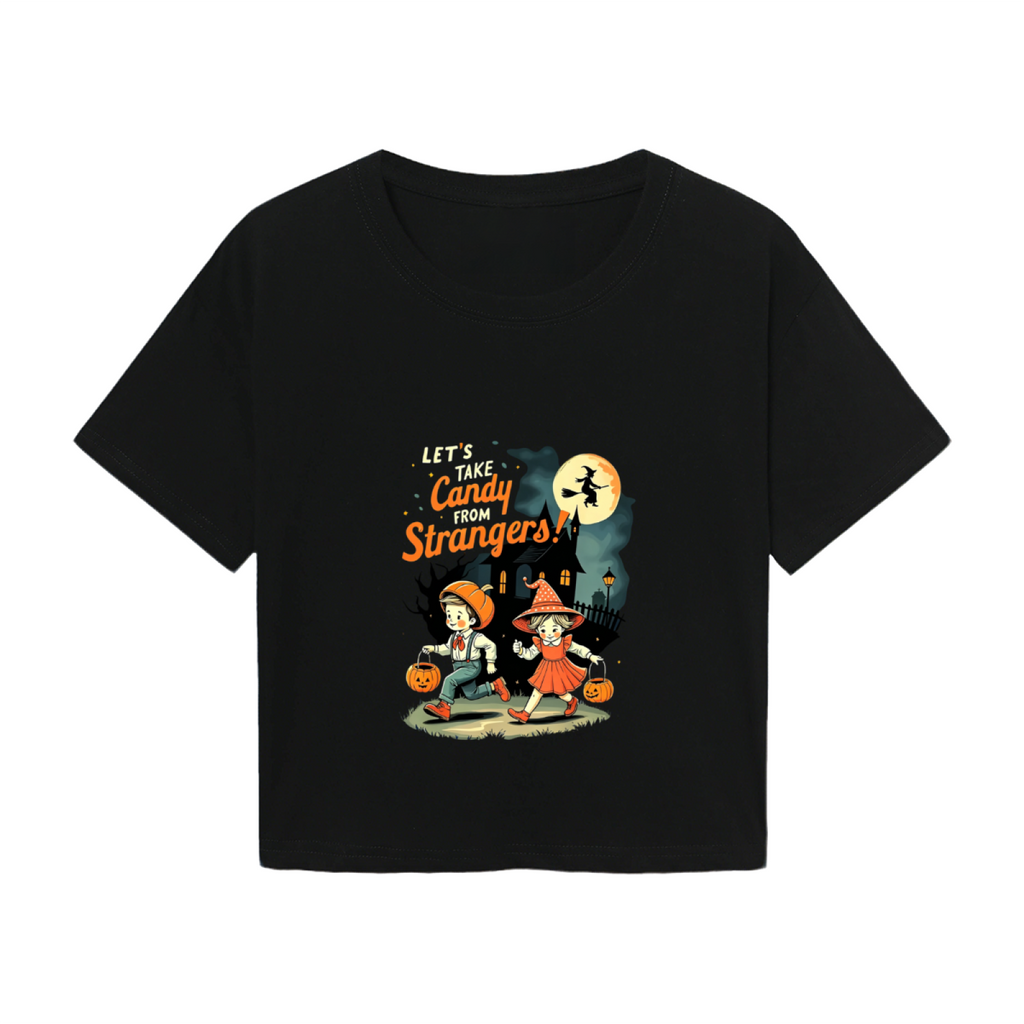 Let's Take Candy From Strangers Retro Halloween Cropped product image 2