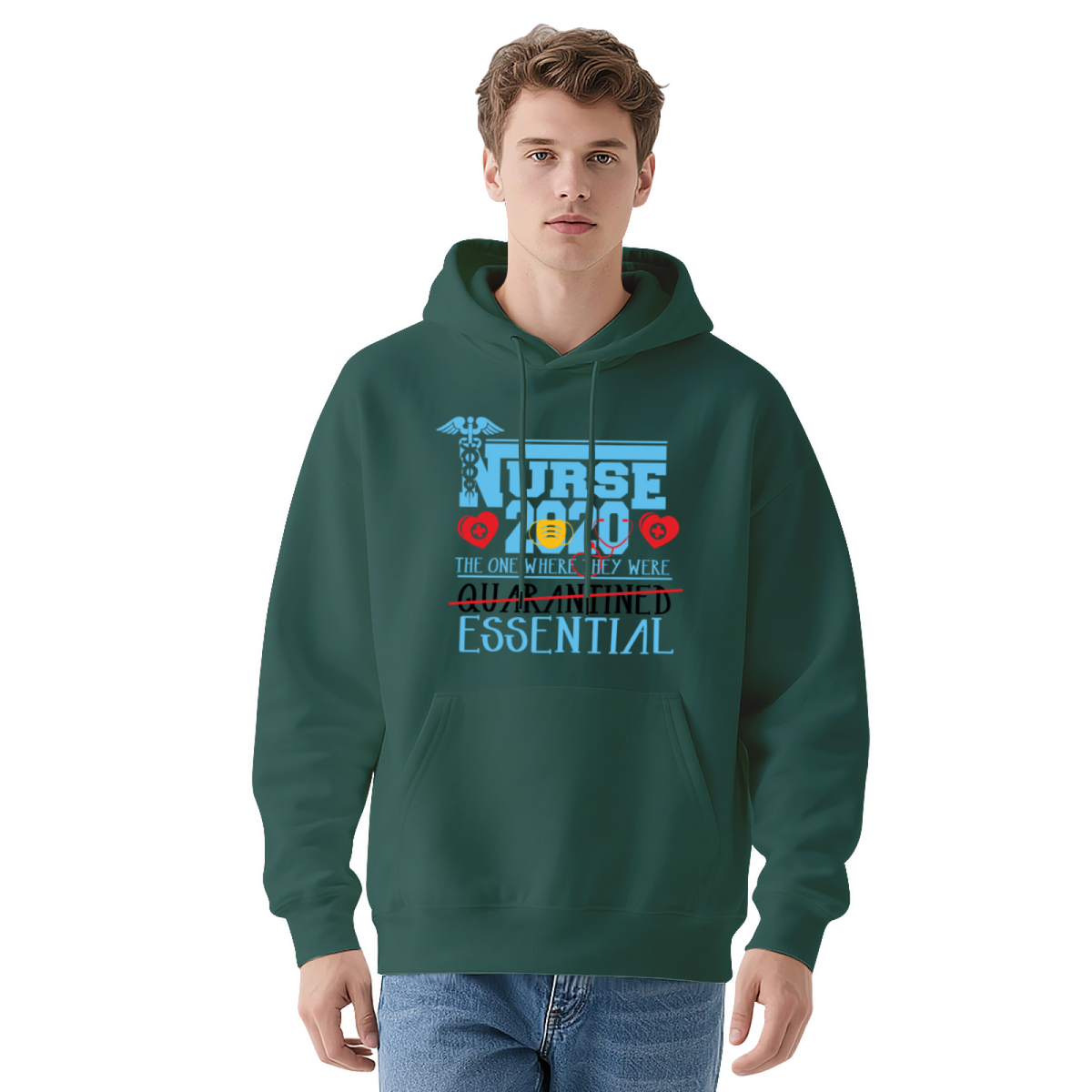 Cool Graphic Hoodie - Nurse Quarantine 2020 product image 13