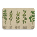 Vintage Herb Botanical Chart£üVintage Herb Plant Botanical Chart Diatomite Mat, Artistic Decor Absorbent Kitchen Bathroom Rug