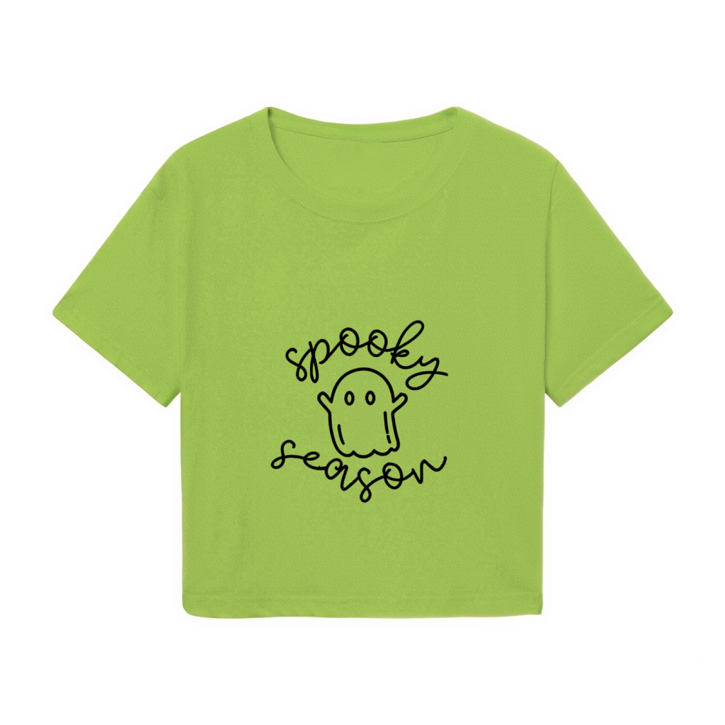 Spooky Season Simple Ghost Halloween Cropped Tee product image 2