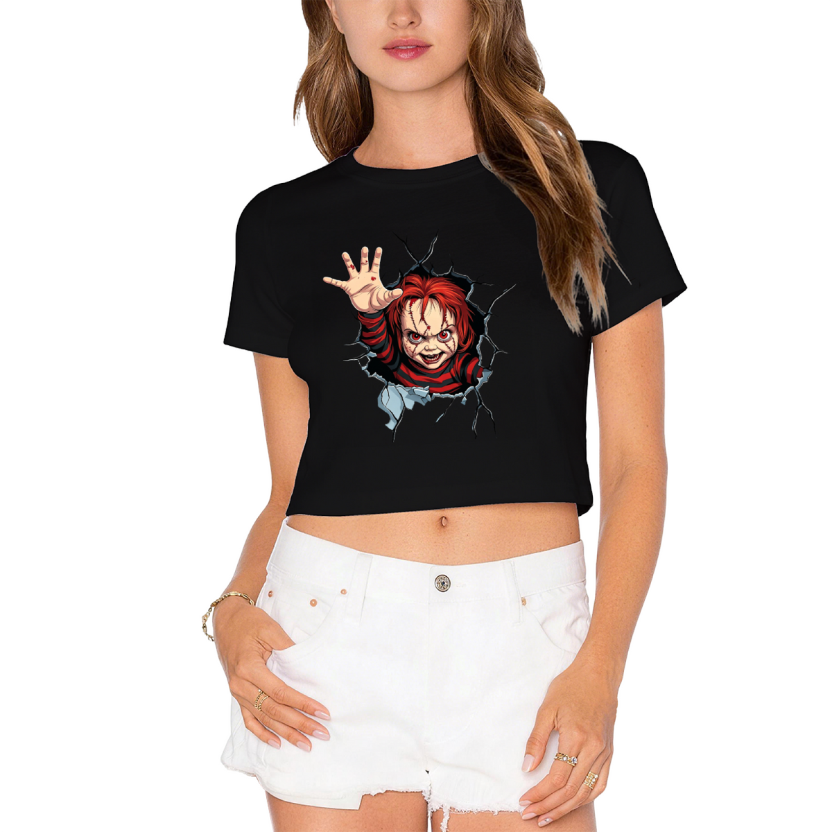Terrifying Chucky Breaking Through Wall Horror Halloween product image 1