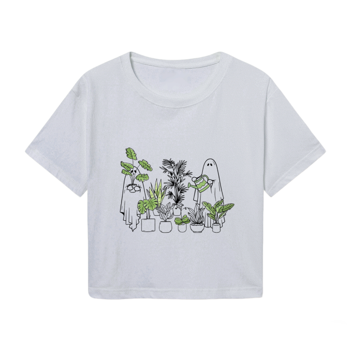 Plant Parent Ghost Gardener Halloween Crop Top product image 2