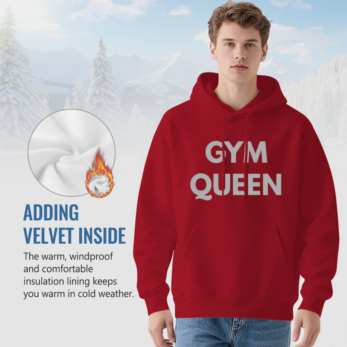 Cool Graphic Hoodie - Gym Queen product image 7