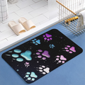 Colorful Galaxy Paw Print Diatomite Non?Slip Bath Mat