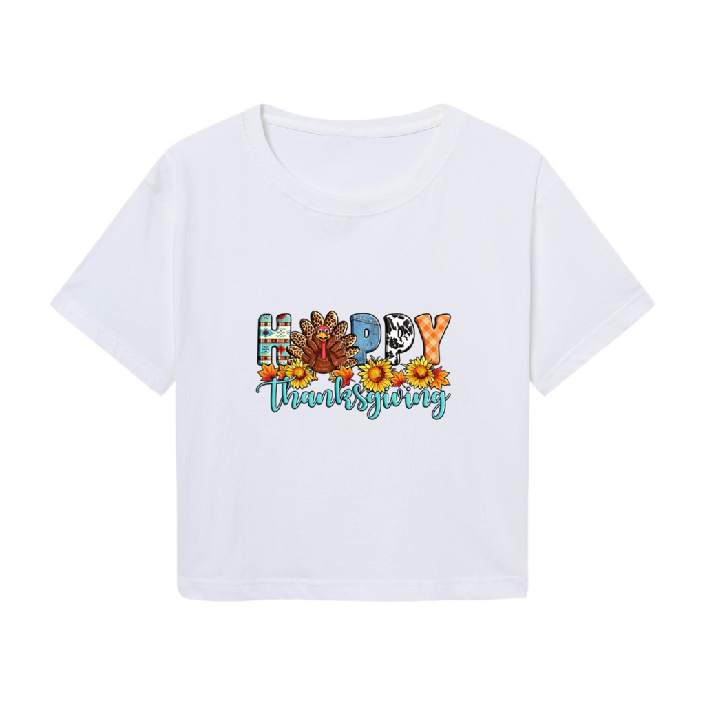 Happy Thanksgiving Colorful Pattern Letter Turkey Sunflower product image 2