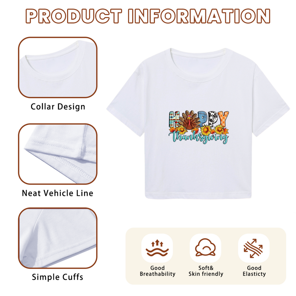 Happy Thanksgiving Colorful Pattern Letter Turkey Sunflower product image 6