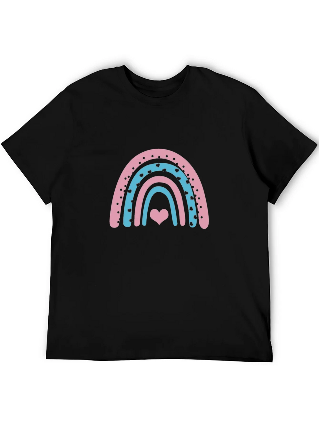 Rainbow Heart Graphic Tee - Black product image 5