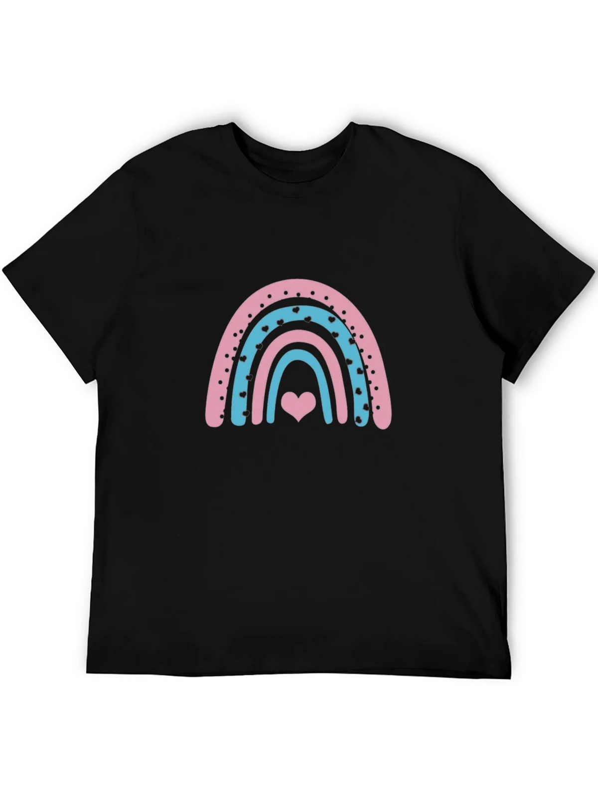 Rainbow Heart Graphic Tee - Black product image 5