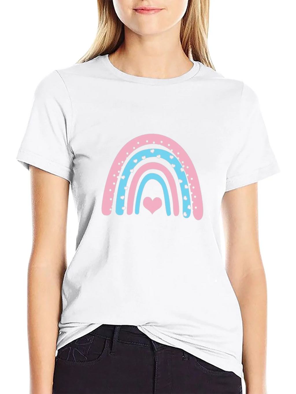Rainbow Heart Graphic Tee - Black product image 8