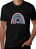 Rainbow Heart Graphic Tee - Black product image 1