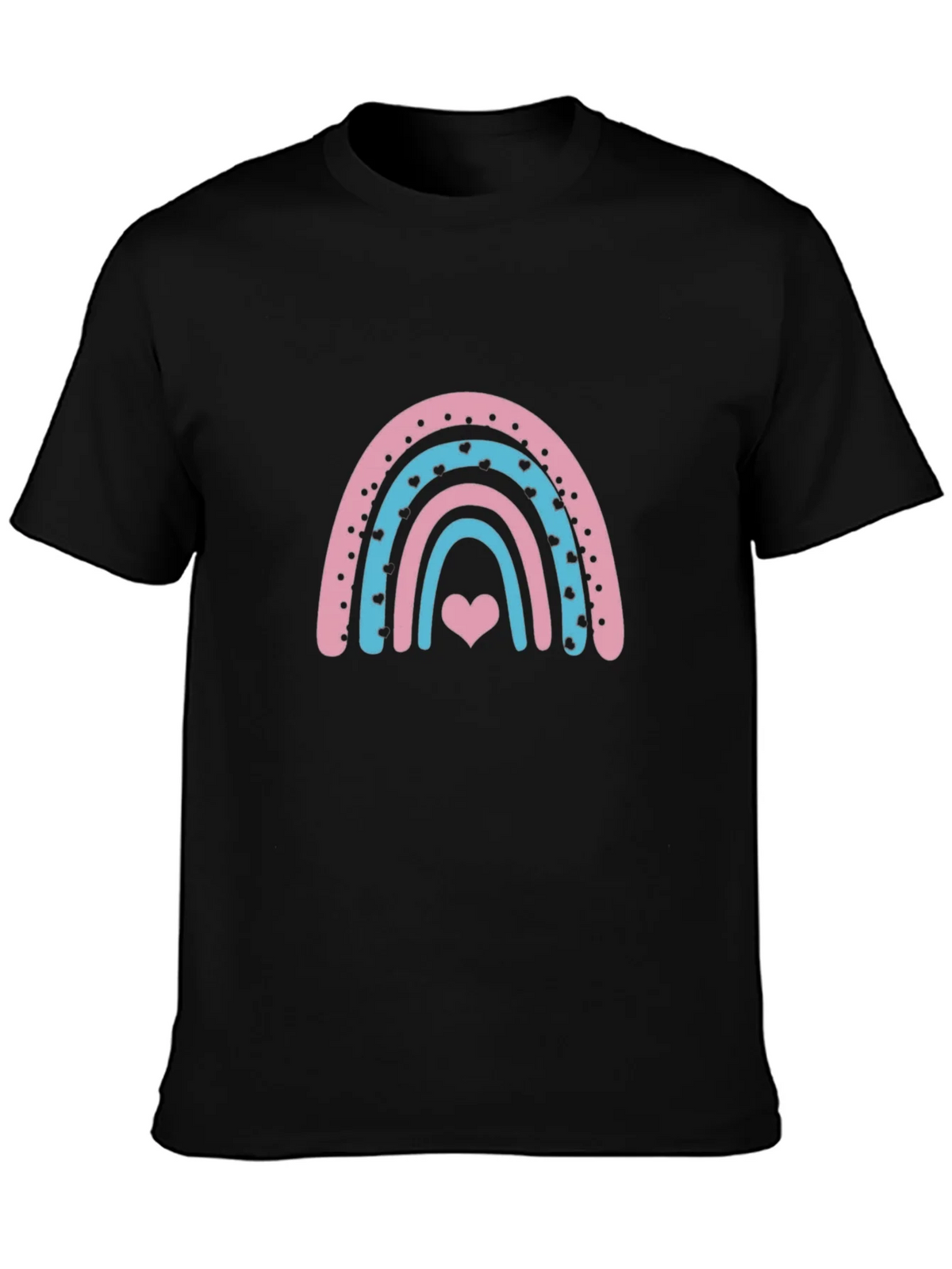Rainbow Heart Graphic Tee - Black product image 3