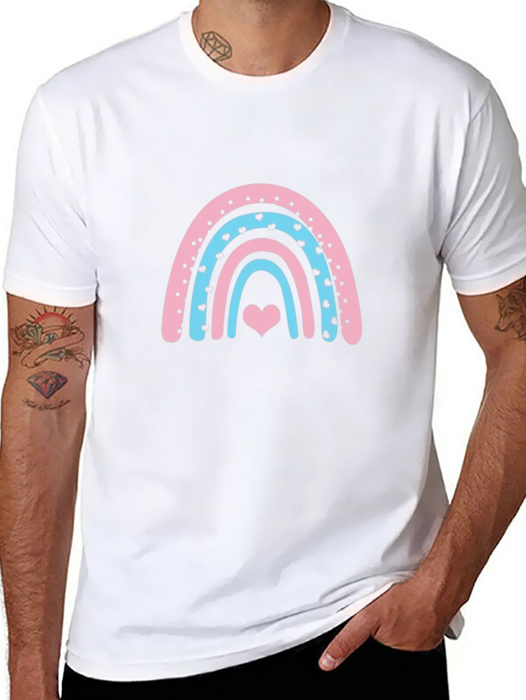 Rainbow Heart Graphic Tee - Black product image 7