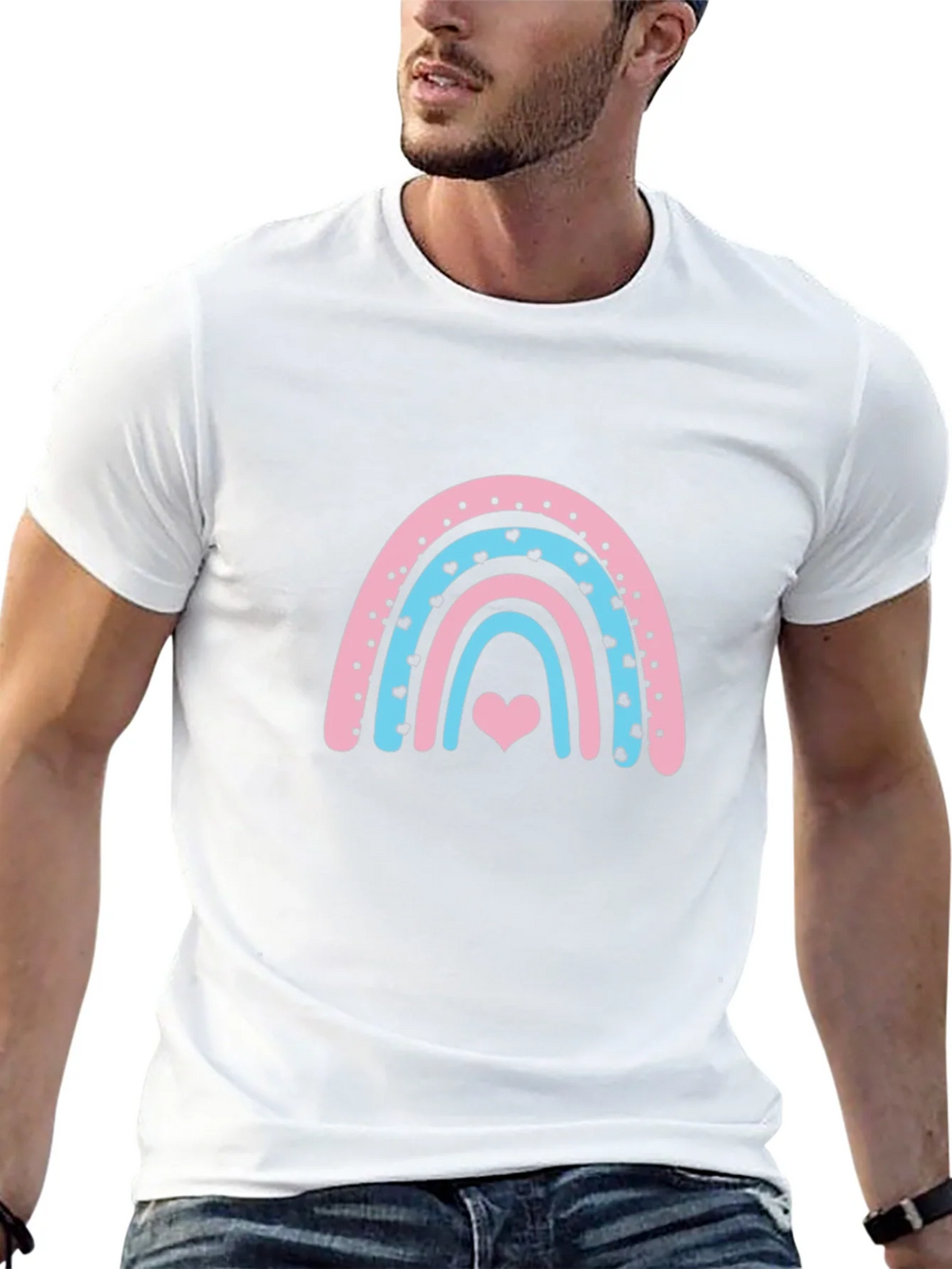 Rainbow Heart Graphic Tee - Black product image 12