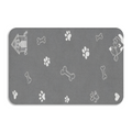 Dog Paw Bone Sketch£üCute Dog Paw & Bone Sketch Diatomite Mat, Pet Family Absorbent Non?Slip Entry Bathroom Floor Rug