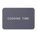 Cooking Time Text Print Diatomite Bath Mat
