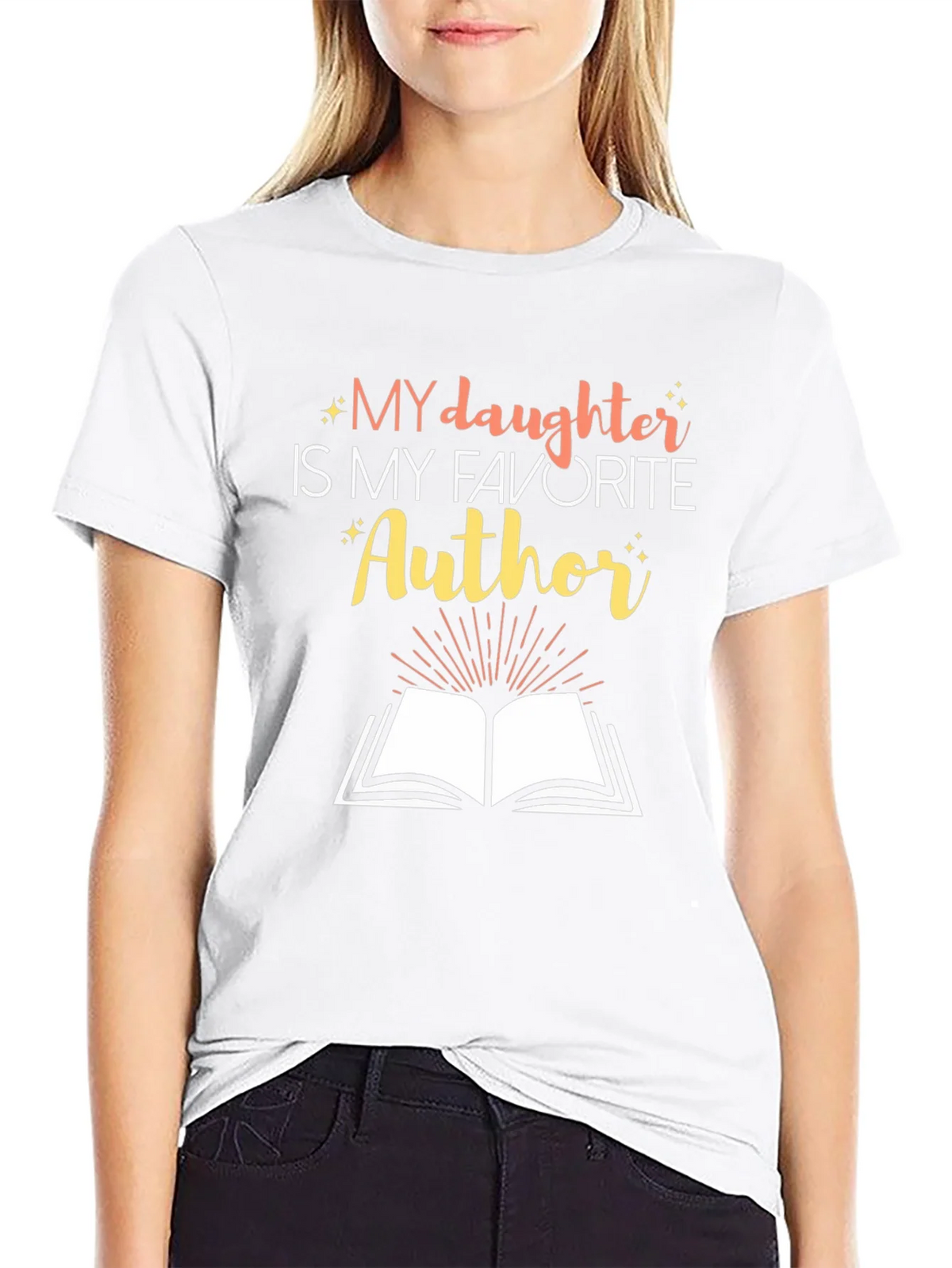 My Daughter is My Favorite Author Graphic Tee product image 8