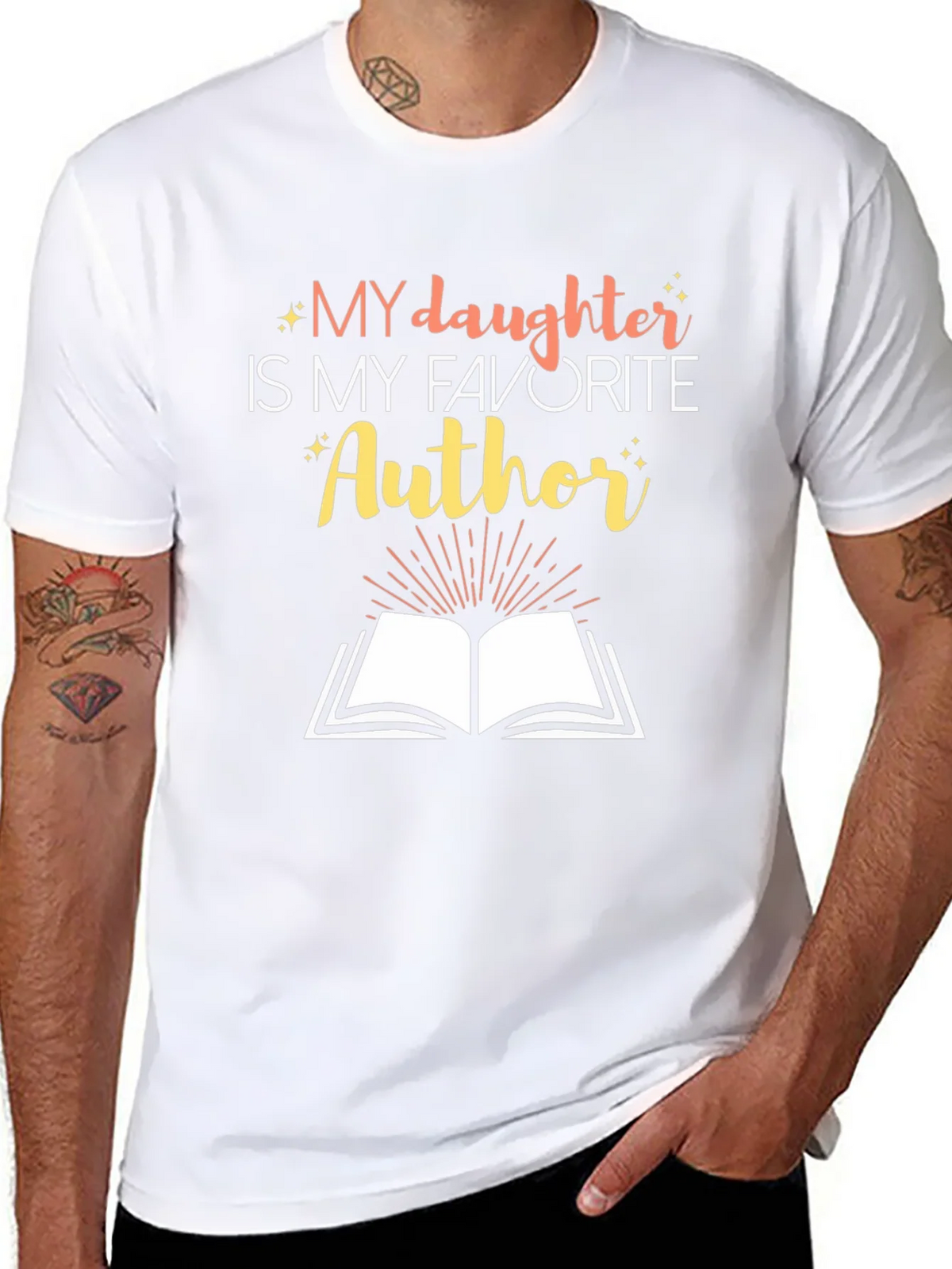 My Daughter is My Favorite Author Graphic Tee product image 7