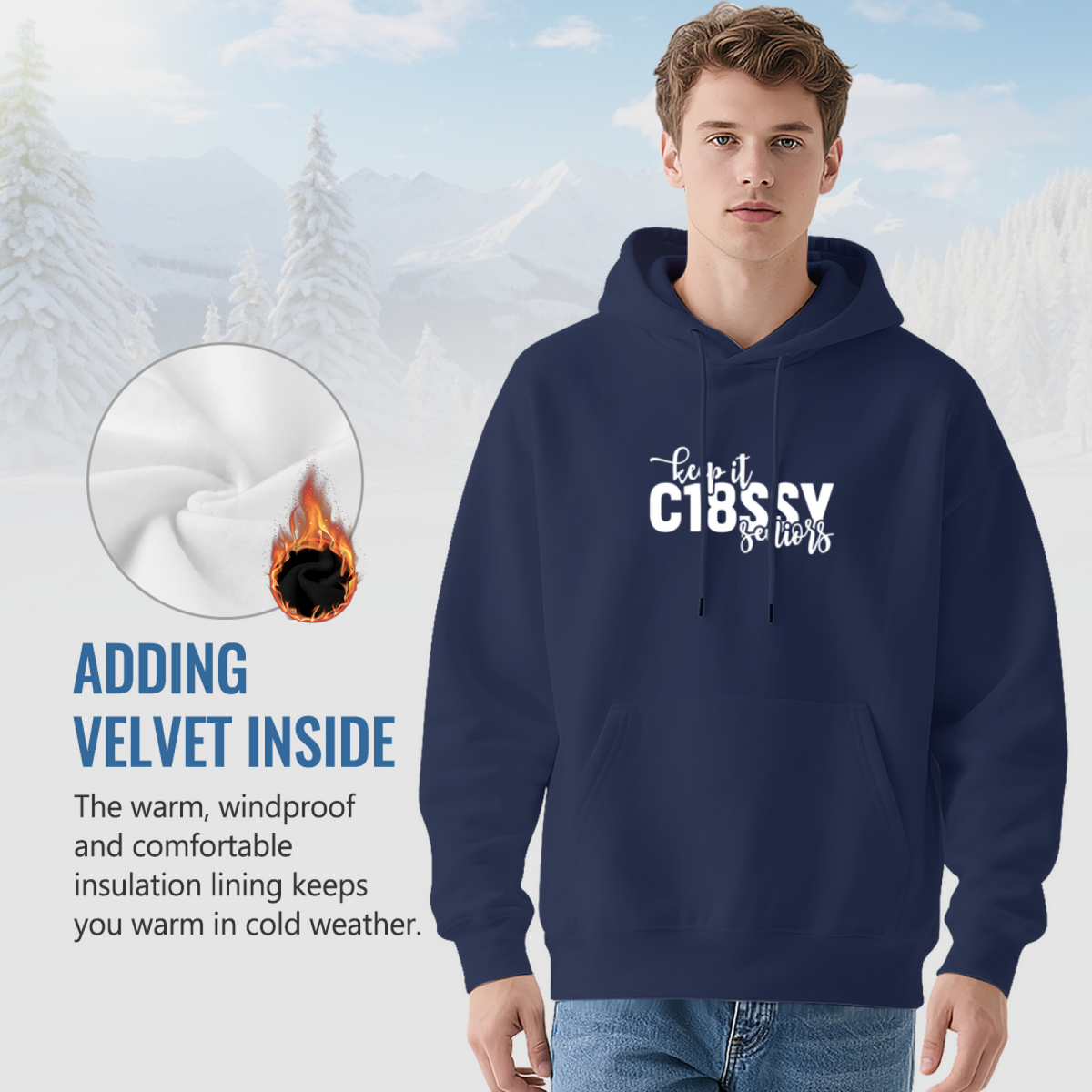 Stylish Pullover Hoodie - Keep It Classy product image 7