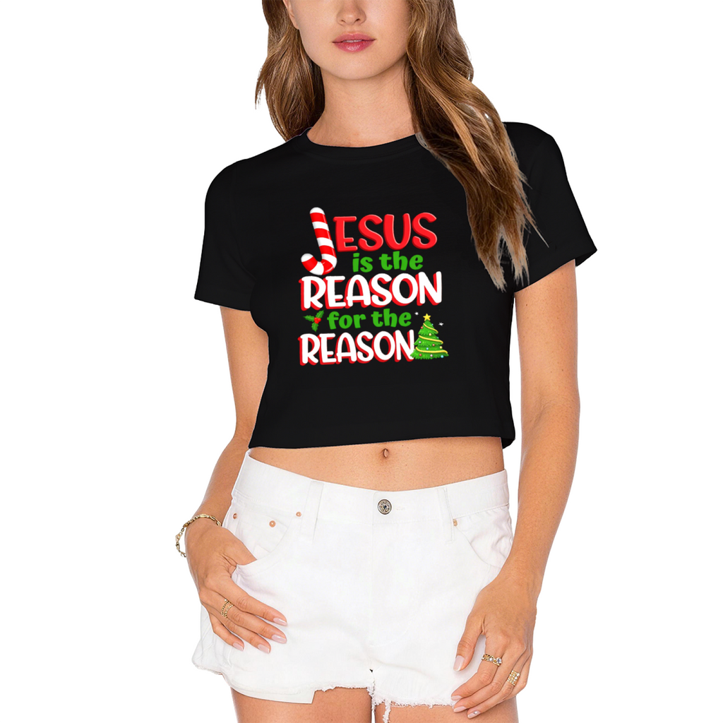 Jesus Is The Reason For Season Christmas Crop Top product image 1