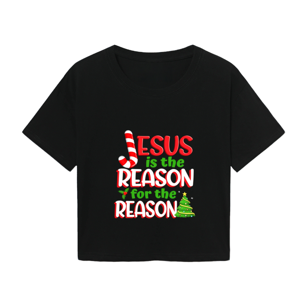 Jesus Is The Reason For Season Christmas Crop Top product image 2