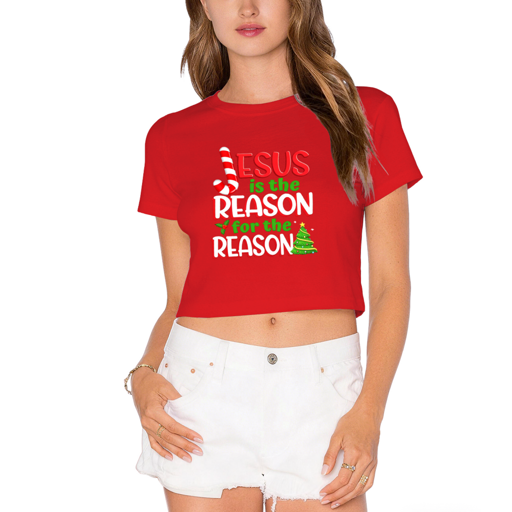 Jesus Is The Reason For Season Christmas Crop Top product image 10