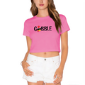 Gobble Cool Sunglasses Turkey Thanksgiving Crop Top