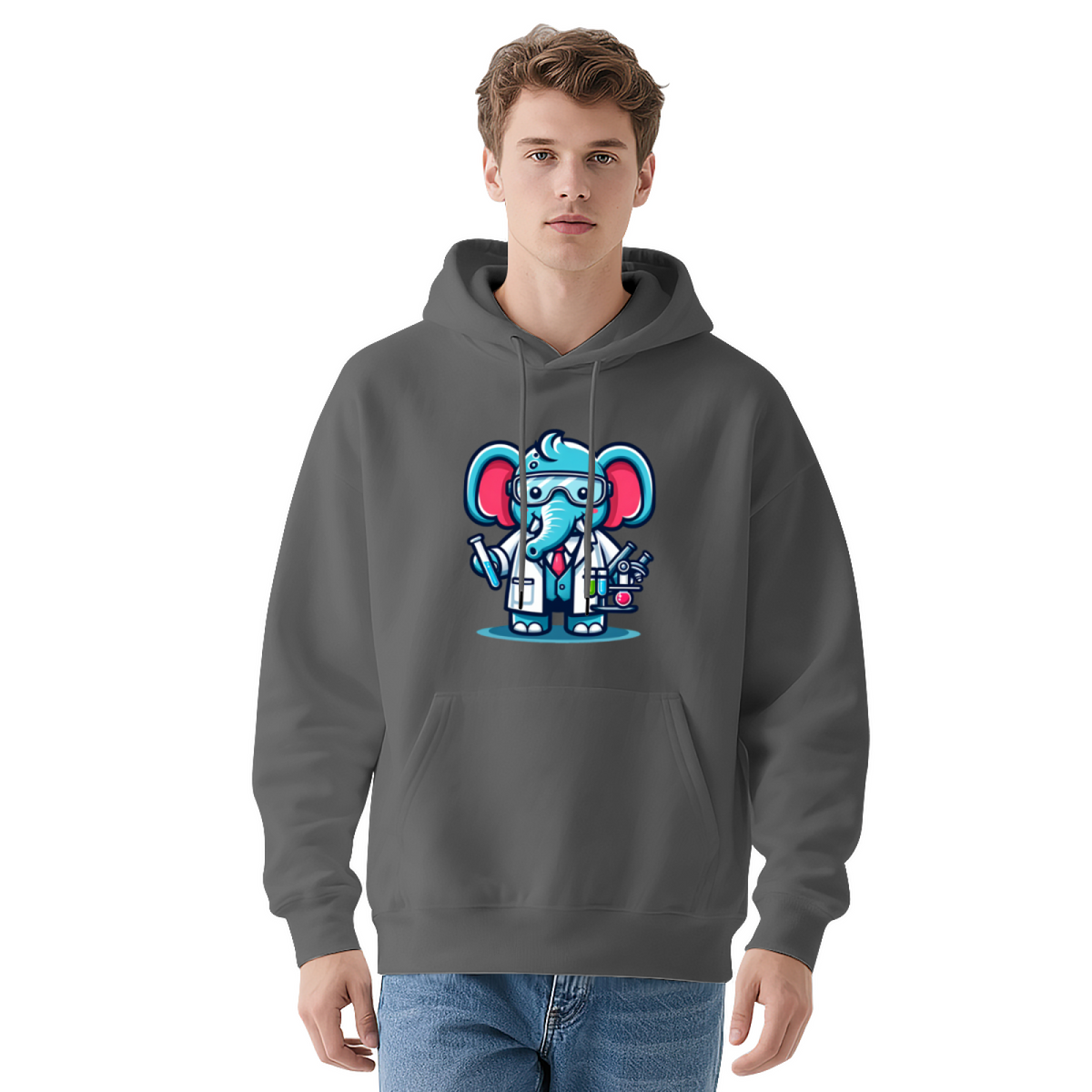 Premium Graphic Hoodie - Scientist Elephant product image 12