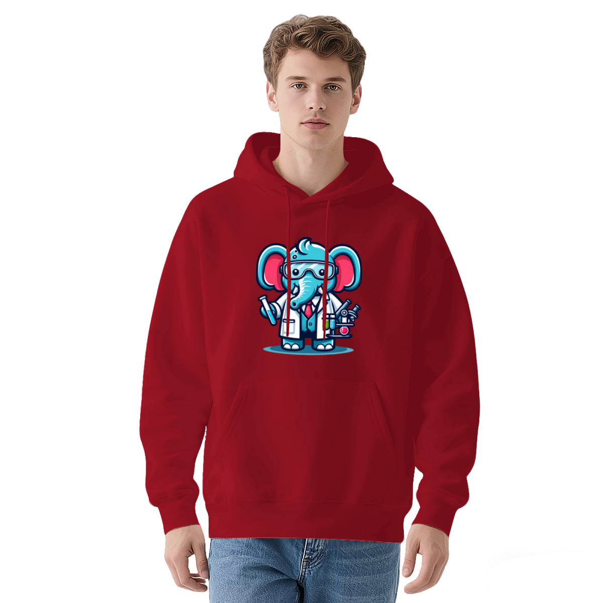 Premium Graphic Hoodie - Scientist Elephant product image 11