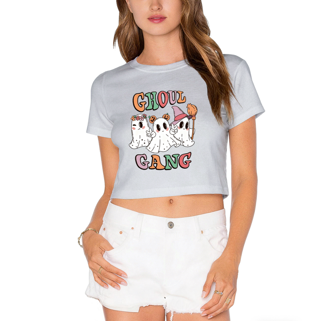 Ghoul Gang Cute Retro Ghost Crew Halloween Party Crop Top product image 13