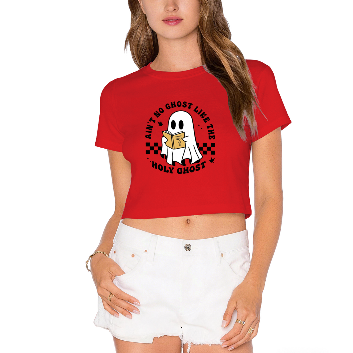 Ain't No Ghost Like The Holy Funny Cropped T?Shirt product image 11