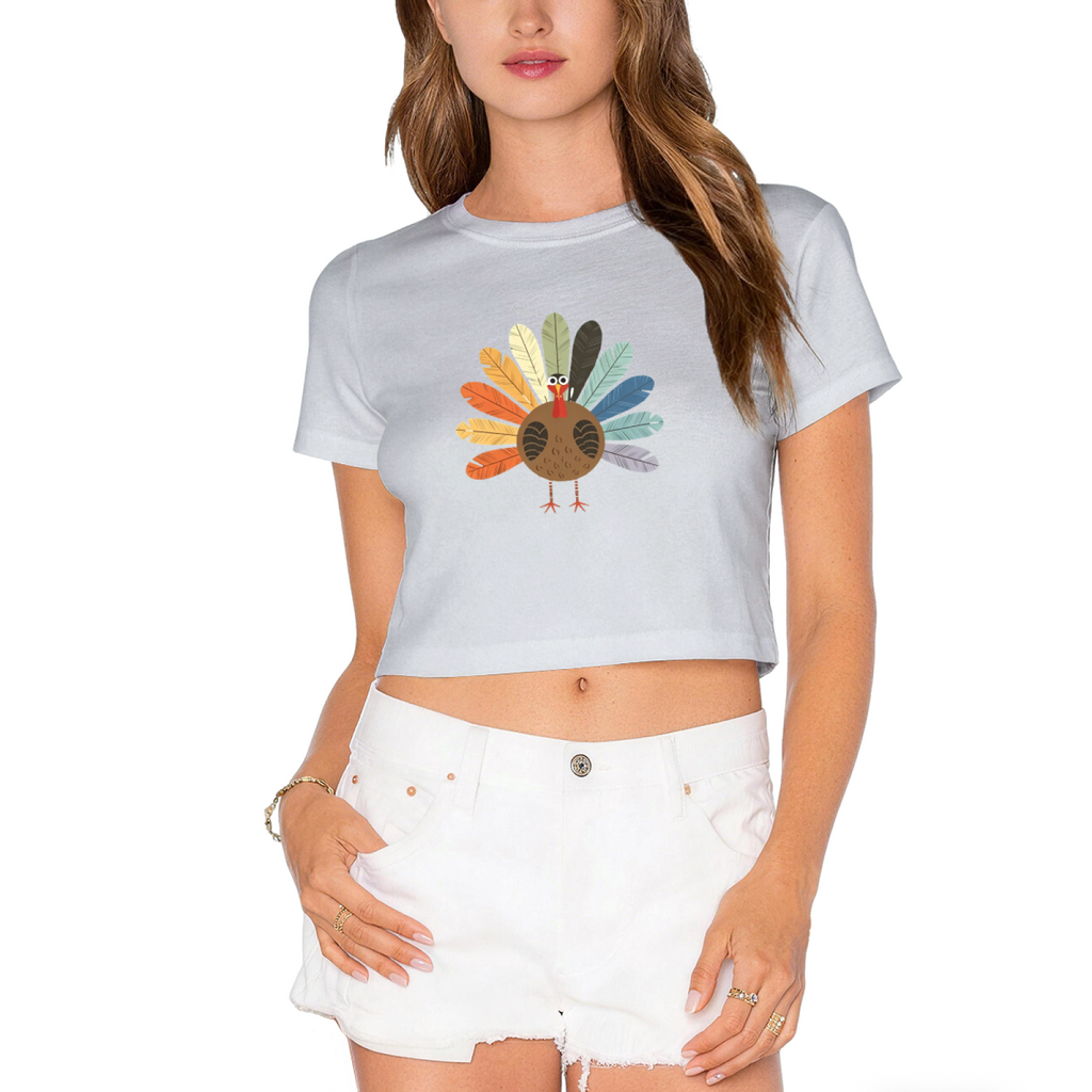 Boho Colorful Feather Turkey Minimal Thanksgiving Fall Crop product image 13
