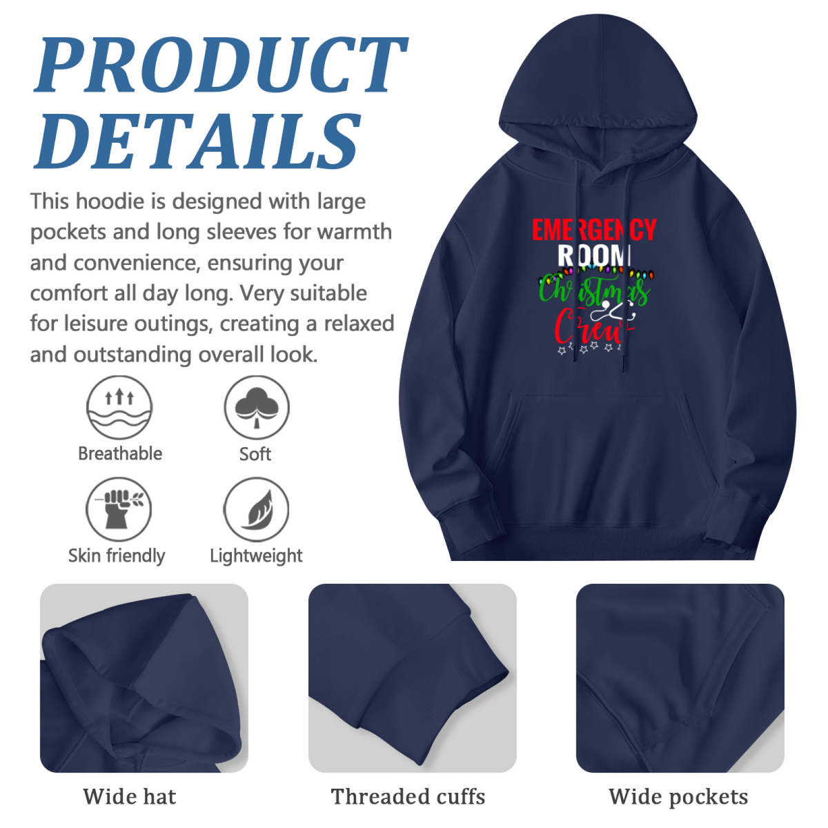 Stylish Pullover Hoodie - Christmas Holiday product image 6
