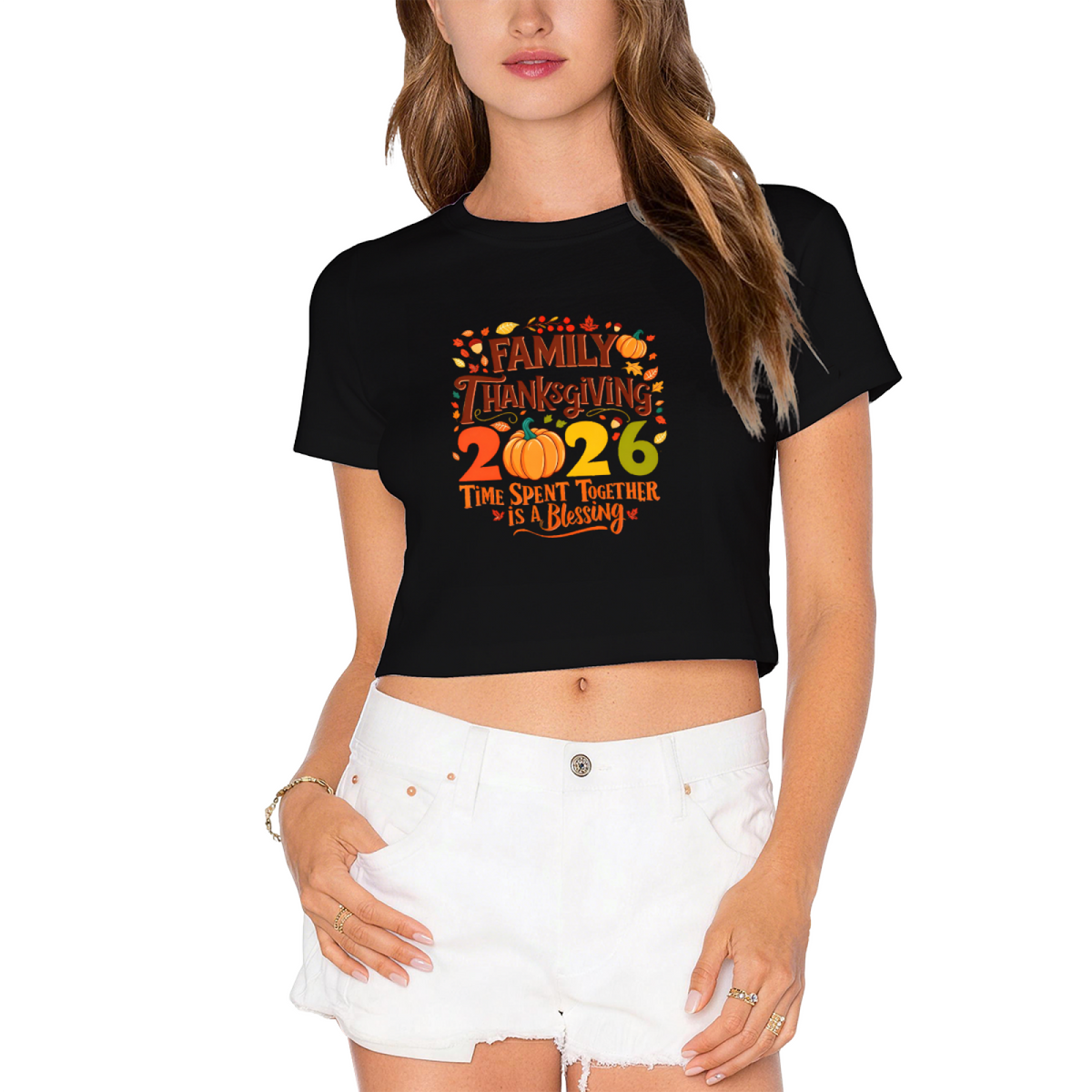 Family Thanksgiving 2026 Fall Holiday Crop Top product image 9