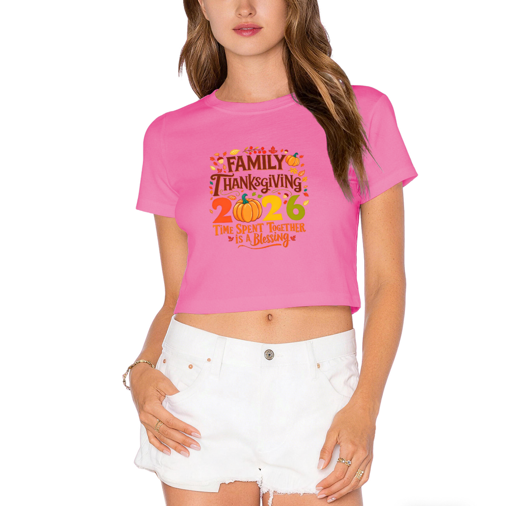 Family Thanksgiving 2026 Fall Holiday Crop Top product image 1