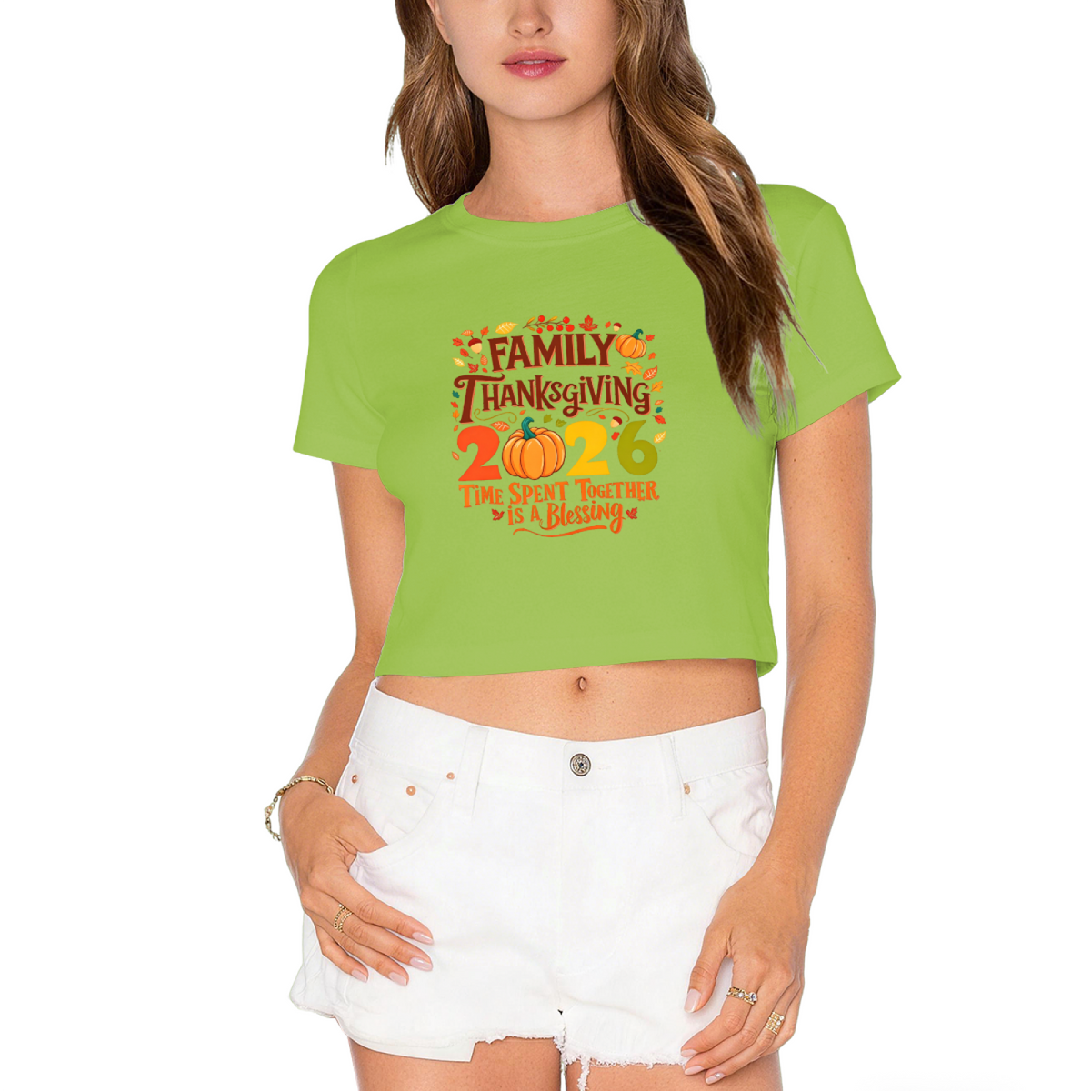 Family Thanksgiving 2026 Fall Holiday Crop Top product image 12