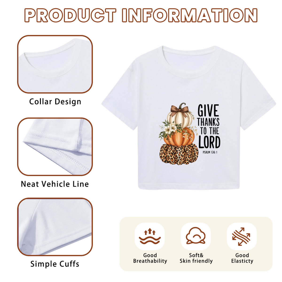 Give Thanks To The Lord Leopard Pumpkin Thanksgiving product image 6