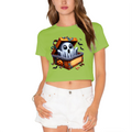 Ghost Surprise In Treasure Box Halloween Cropped T?Shirt product image 1