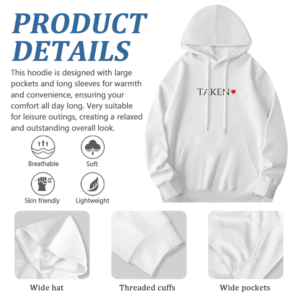 Premium Graphic Hoodie - Taken With Love product image 6