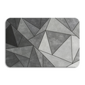 Grey Black Geometric Triangle Mosaic Diatomite Bath Mat