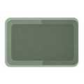 Morandi Green Minimal Border£üMorandi Green Simple Geometric Border Diatomite Mat, Elegant Modern Non?Slip Absorbent Bathroom Rug