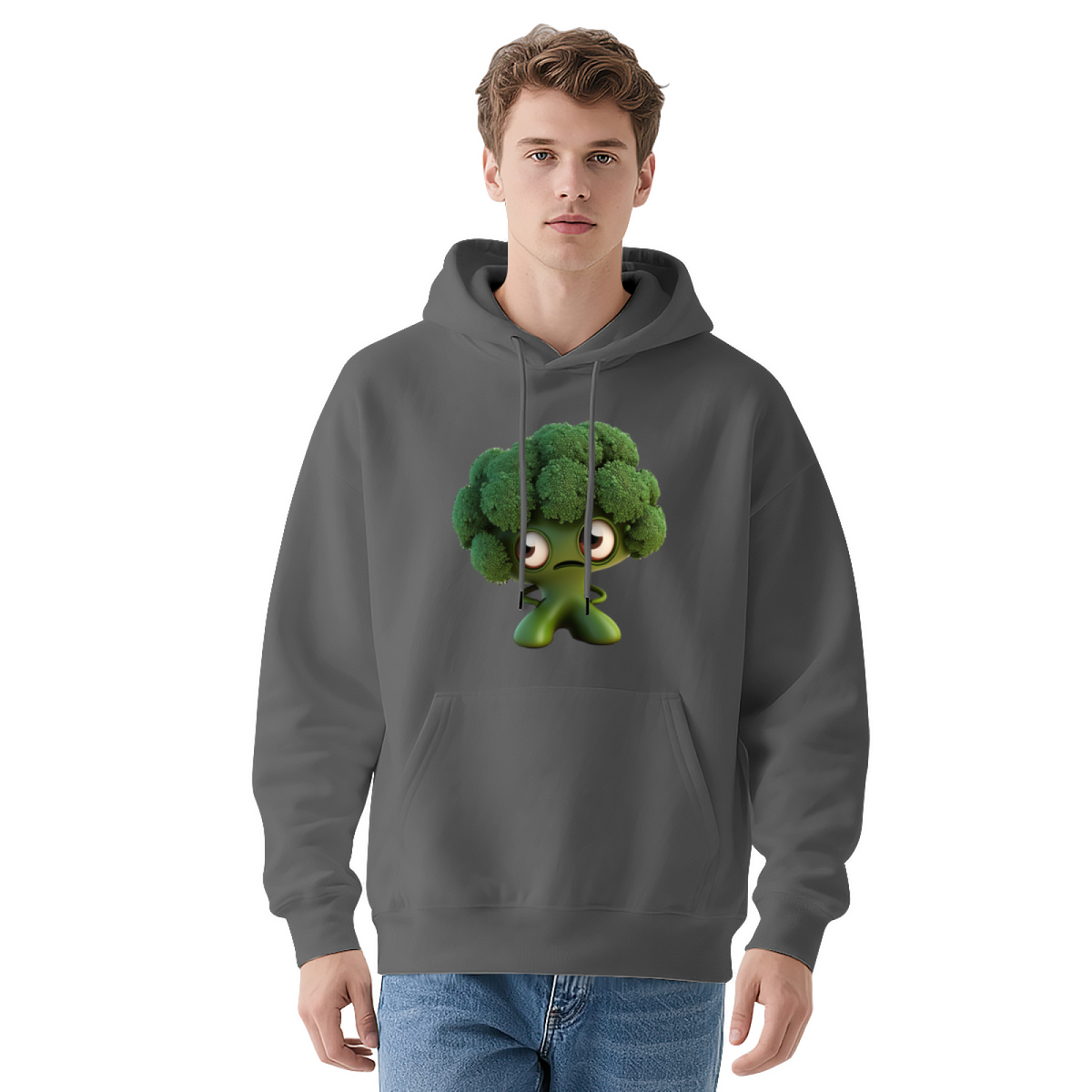 Stylish Pullover Hoodie - Funny Broccoli Character product image 12