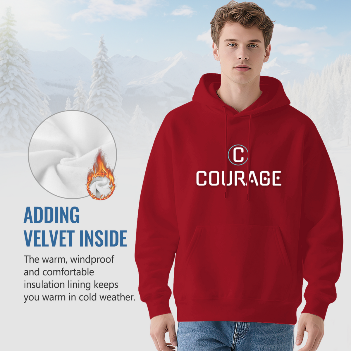 Premium Graphic Hoodie - Courage product image 7