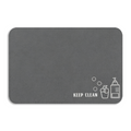 Keep Clean Bathroom Slogan Graphic Diatomite Bath Mat