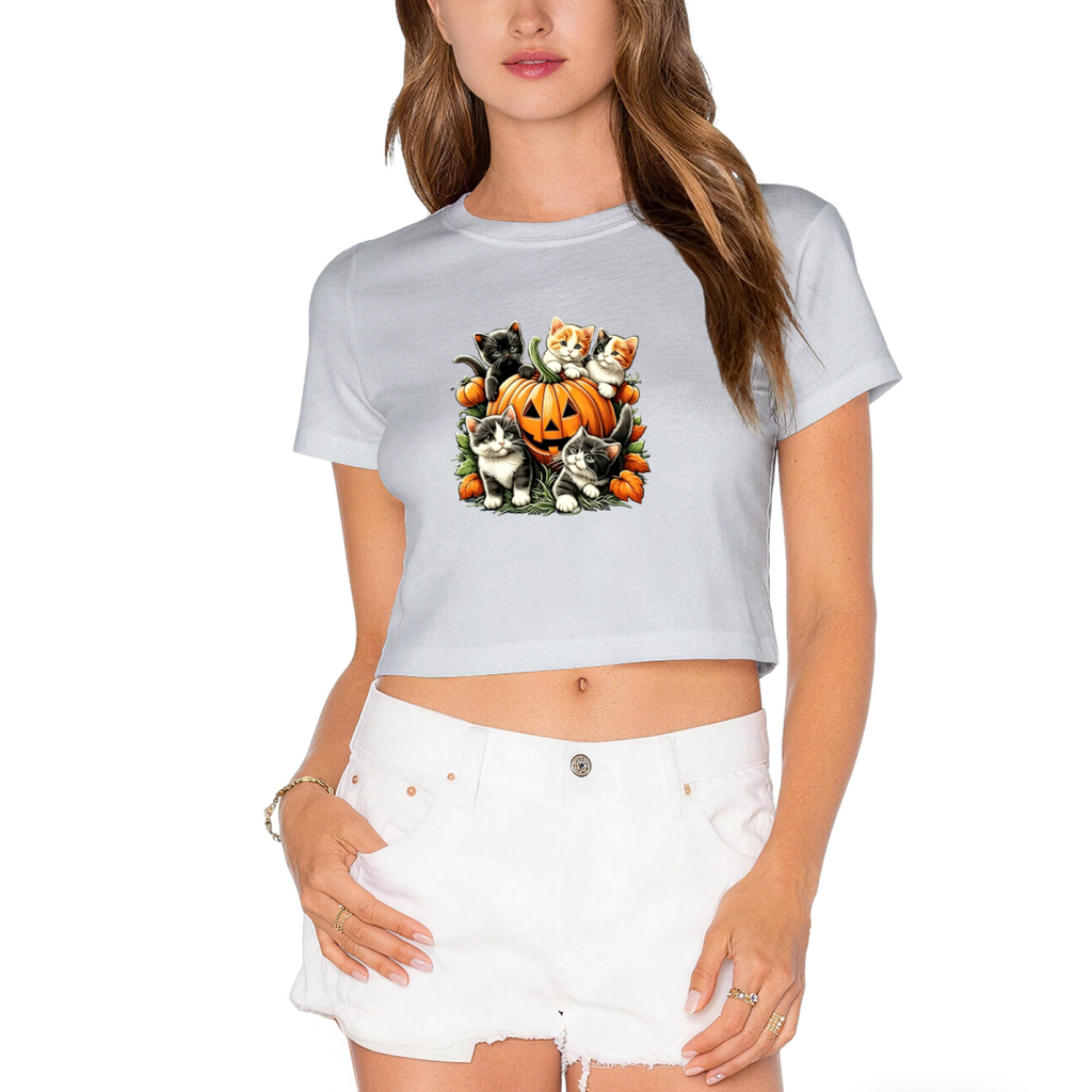Adorable Kittens Surrounding Pumpkin Fall Halloween Cute product image 13