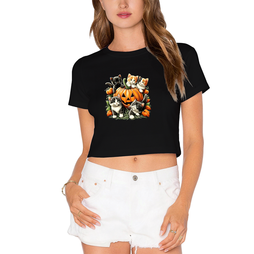 Adorable Kittens Surrounding Pumpkin Fall Halloween Cute product image 9