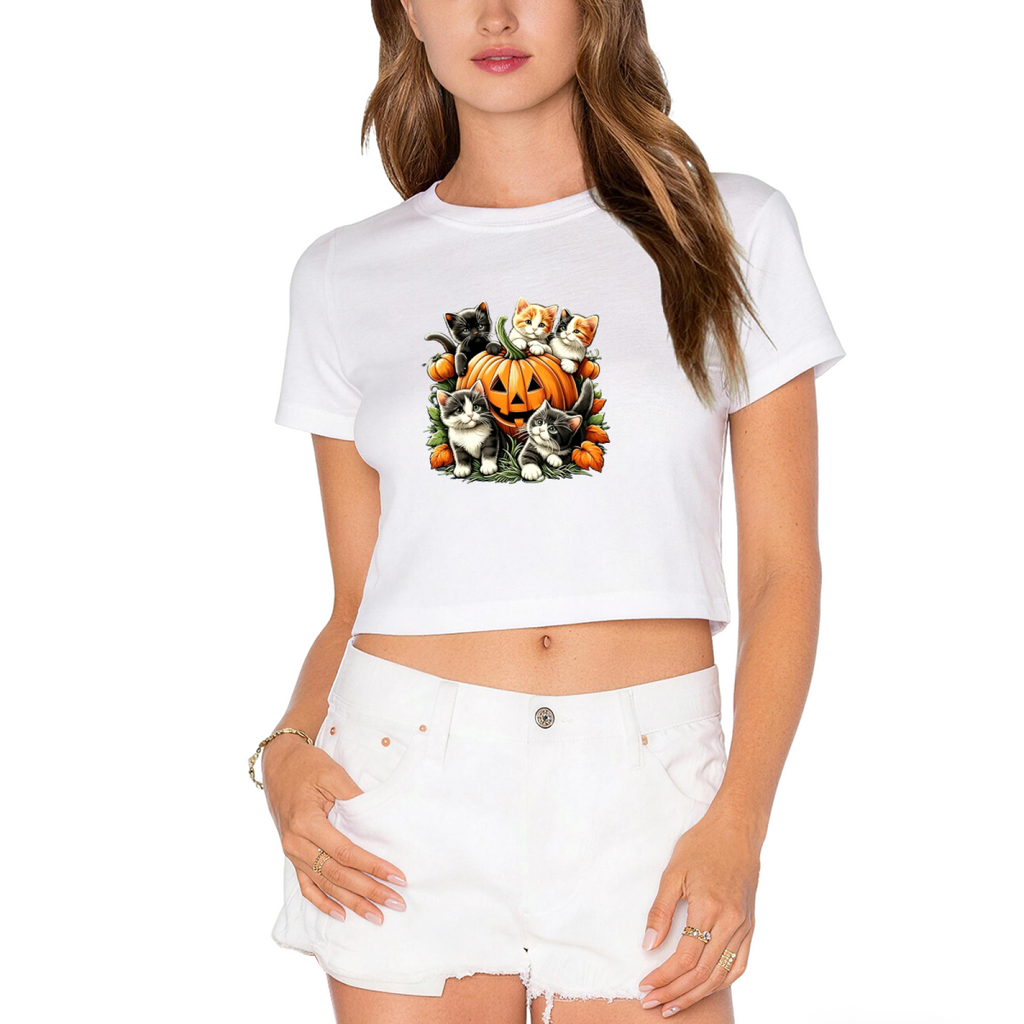 Adorable Kittens Surrounding Pumpkin Fall Halloween Cute product image 10