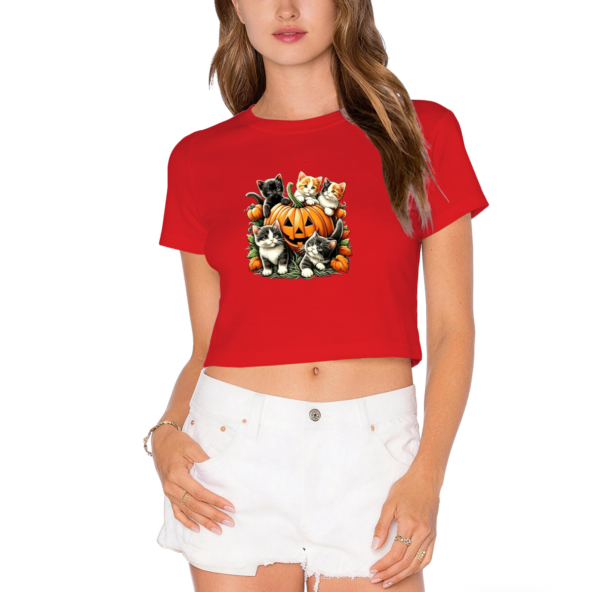 Adorable Kittens Surrounding Pumpkin Fall Halloween Cute product image 11