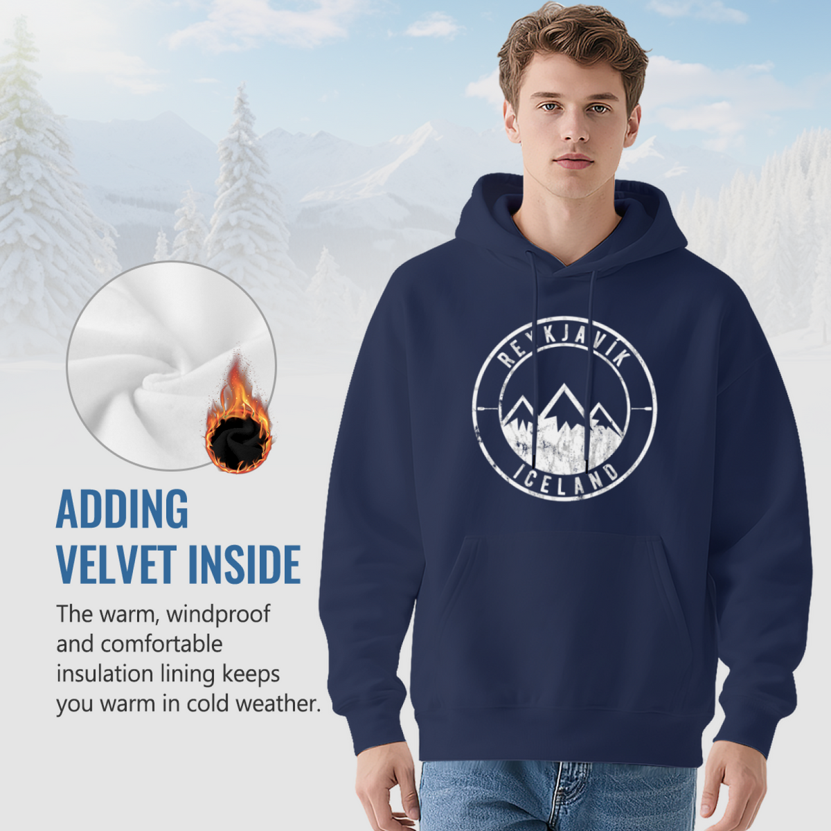 Premium Graphic Hoodie - Reykjavik Iceland product image 7