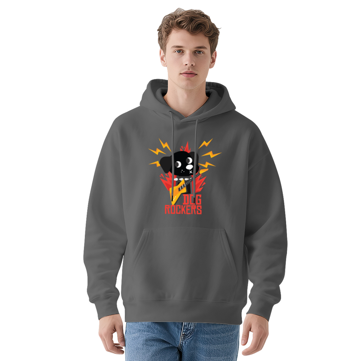 Trendy Hooded Sweatshirt - Rock & Roll Skull product image 12