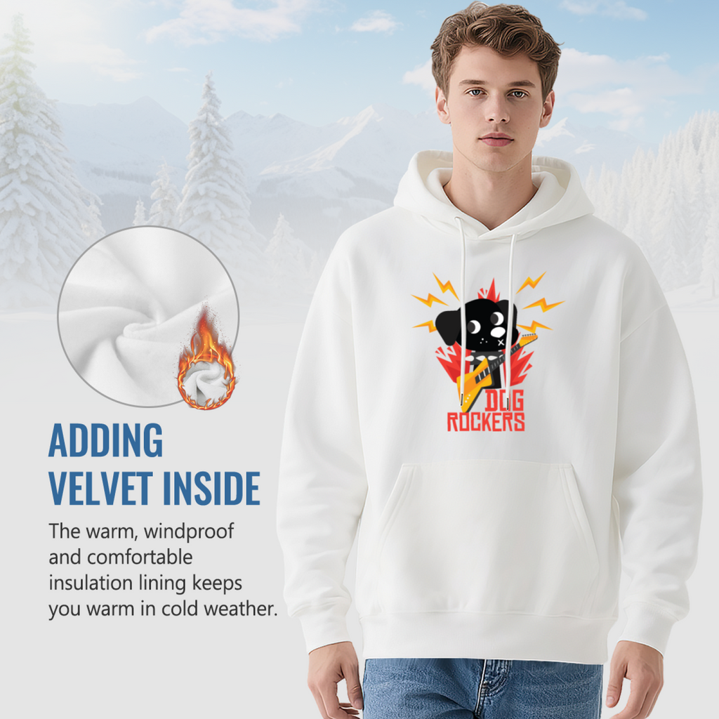 Trendy Hooded Sweatshirt - Rock & Roll Skull product image 7